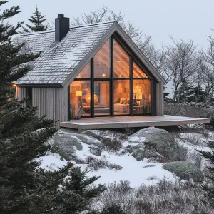 Nordic Minimalism: Glass-Fronted Getaway