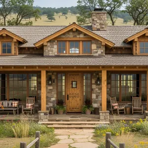 Stonework Retreat on the Prairie
