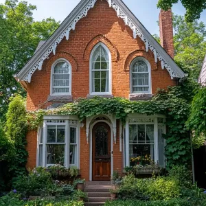 Gothic Brick Bliss With Verdant Charm