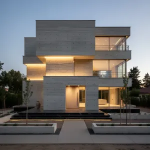 Stepped Lightbox Concrete Villa