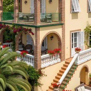 Mediterranean Marvel: Archways and Blooms Aplenty