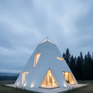 Luminous Tundra Pyramid Dwelling