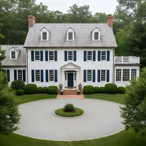 Pilastered Colonial with Slate Quietude