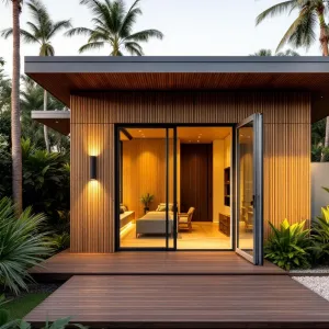 Bamboo Cocoon Among Palms
