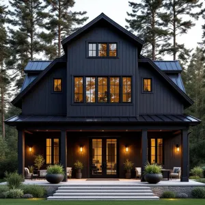 Barndominium Haven: A Touch of Noir