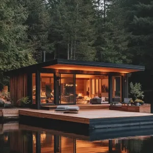 Expansive Glass Windows and Sliding Doors