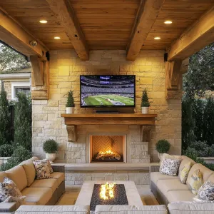 Under the Wooden Sky: A Cozy Alfresco Hearth