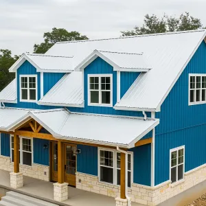 Blue Barnhouse Bonanza: A Cheery Retreat