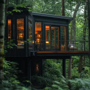 Forest Lodge Through The Trees