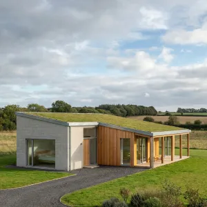 Green Roof Farmstead With Sliding Walls