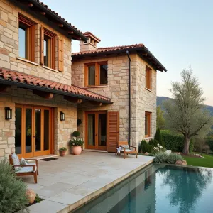 Sunlit Oasis With A Stone Embrace