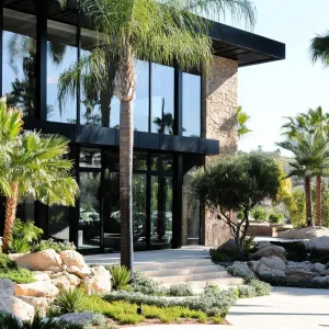 Modern Mirage Among Palms
