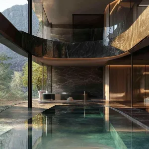 Modern Elegance: A Luxurious Poolside Retreat