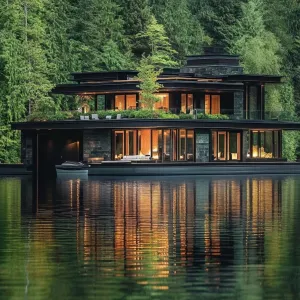 Lakeside Slate Canopy House