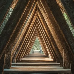 Triangular Woodland Pathway