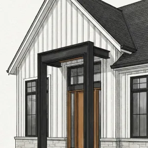 Tall Frame Entry Modern Cottage