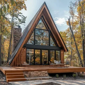Triangular Serenity Among Forested Giants