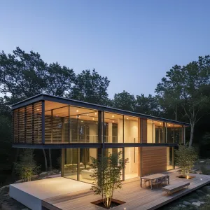 Forest-Edge Glass Pavilion