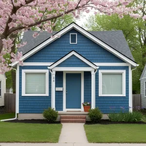Cobalt Cottage With Crisp Trim