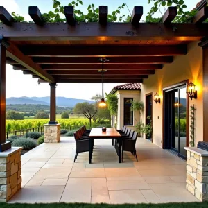 Tuscan Horizon with a Pergola Panorama
