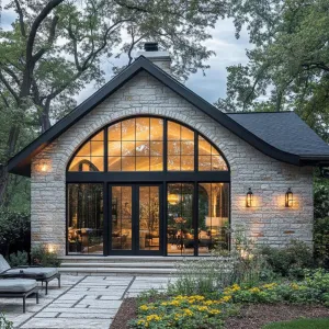 Charming Stone Retreat with Arched Window