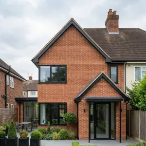 Gabled Brick Garden Residence