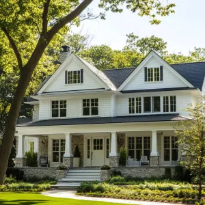 Nestled Serenity with Columns and Comfort