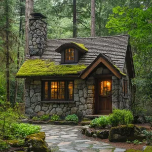 Mossy Haven Under Tall Pines