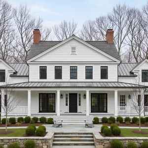 Metal-Capped Porchfront Colonial
