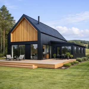 Pasture-Edge Ebony Nordic Deck House