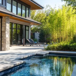 Zen Garden With Bamboo
