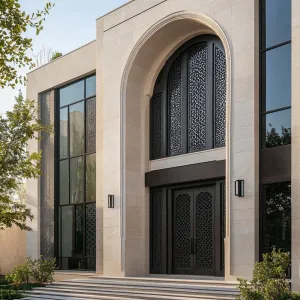 Lavish Entryway with Geometric Grandeur