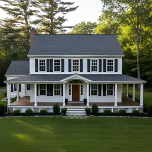 Fanlight Porch Colonial Revival