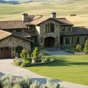 Timeless Stone Castle Overlooking Rolling Fields