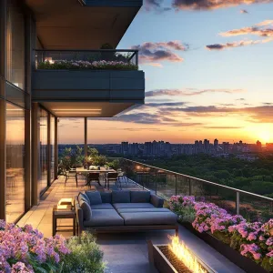 Rooftop Oasis at Sunset