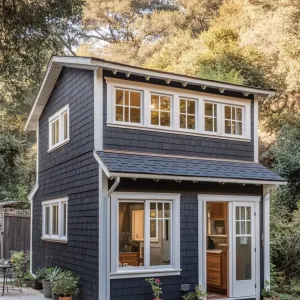 Blue Shingle Serenity: A Cozy Nest