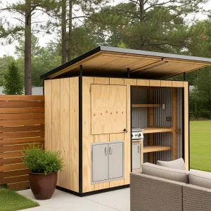 Backyard Blaze Barn: The Grilling Nook