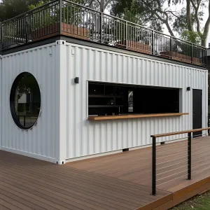Container Bar with Rooftop Deck