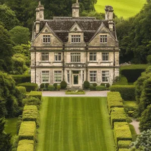Imposing Manor with Verdant Runway
