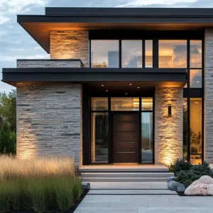 The Stone Facade’s Elegant Glow