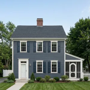 Classic Blue Garrison Side Porch