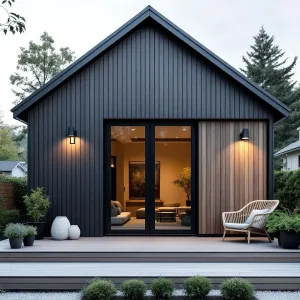 Nordic Chic Cabin with a Touch of Noir