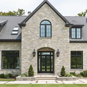 Stunning Stone Haven with Minimalist Grace