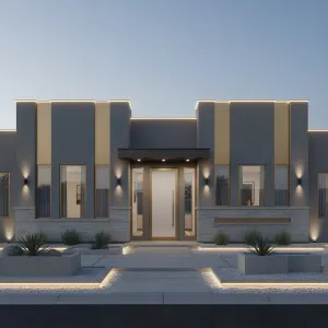 Smooth Serenity: A Modern Facade Dream
