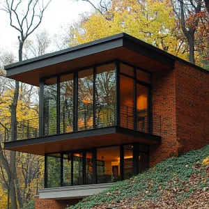 Brick Retreat with Glassy Grace