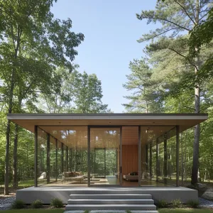 Canopy-Kissed Glass Retreat