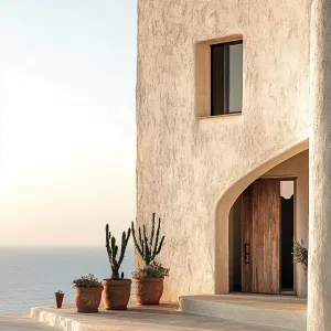 Whimsical Cliffside Haven: A Sunlit Miracle