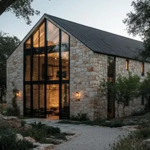 Stone Barn Extravaganza: A Contemporary Delight