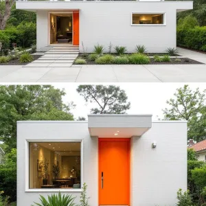 Orange Portal in the Mid-Century Garden