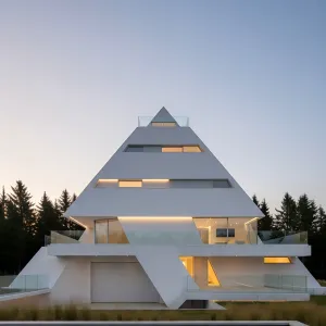 Solar-Stepped Pyramid Residence